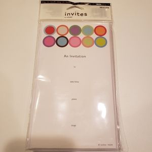 Party Invitations with Envelopes, 10 Count